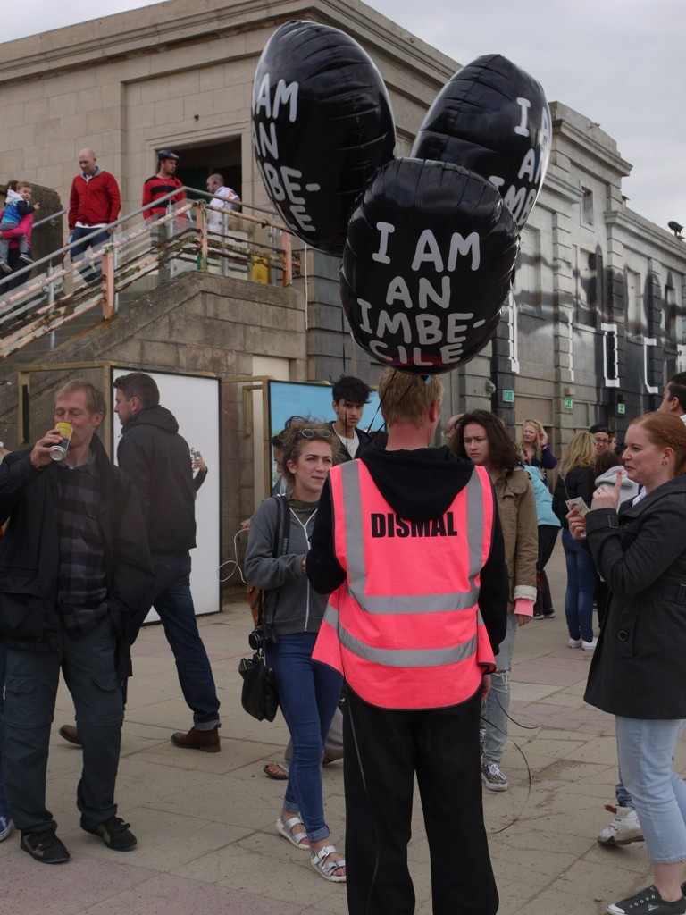 Dismaland balloon vendor