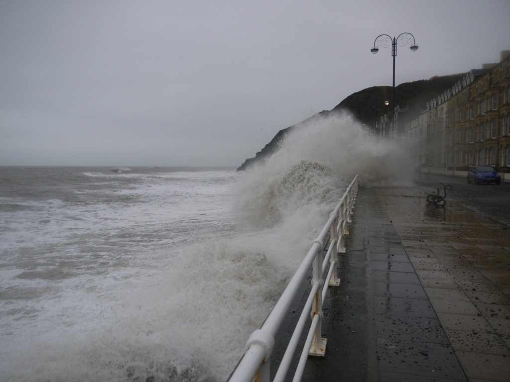 The Aberytswyth seafront on 30 December 2015