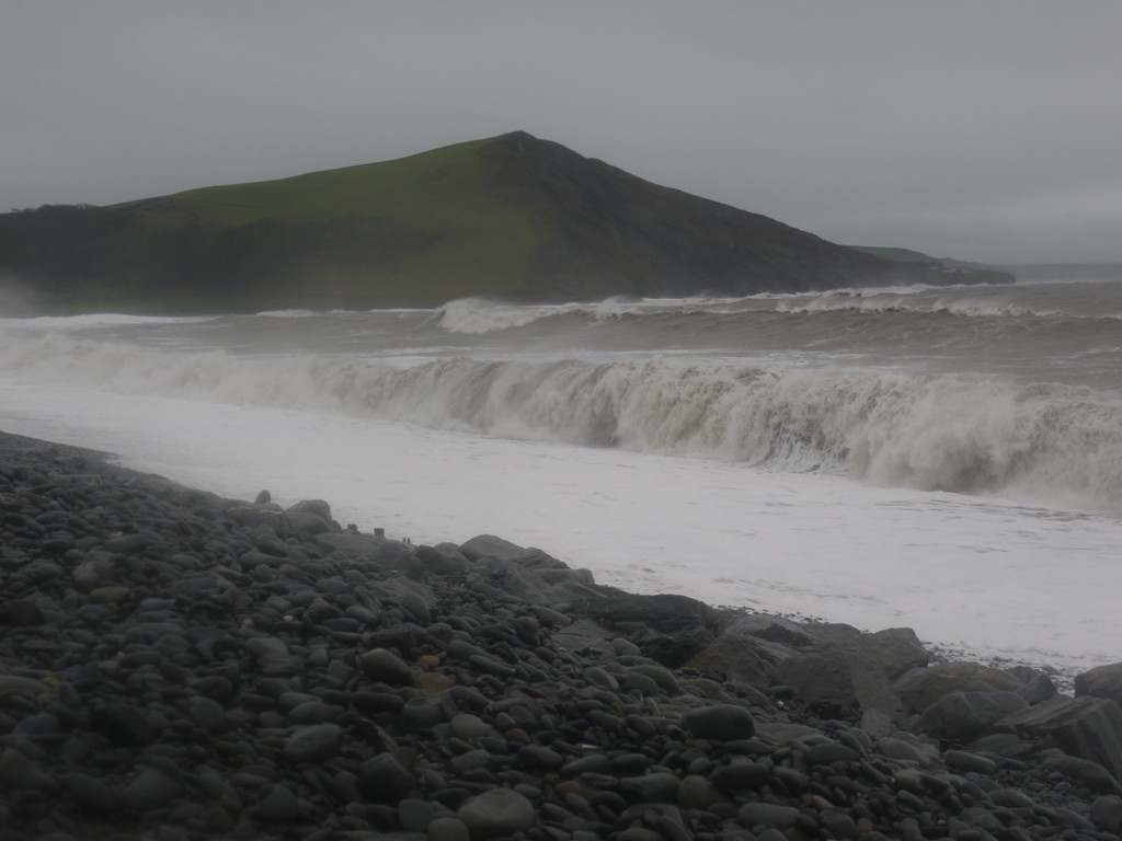 Tanybwlch beach pounded by Storm Frank